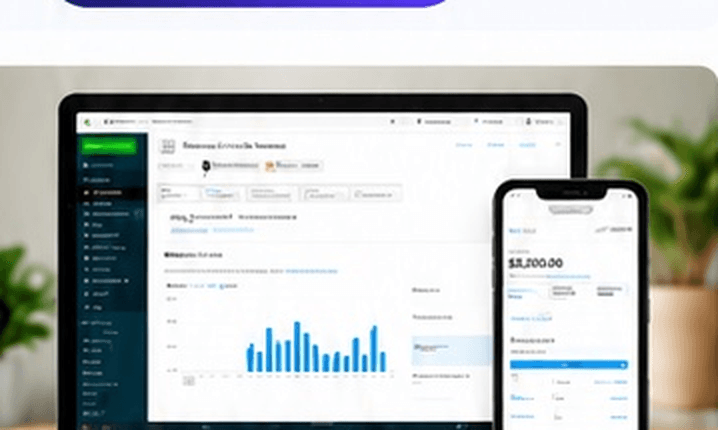 Business dashboard shown on a laptop and smartphone for real-time sales and reporting